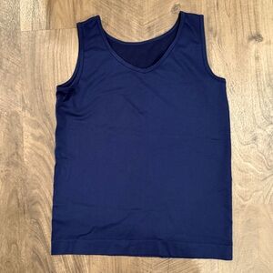 Chico's Reversible Microfiber Tank Top Camisole Navy Blue Small NWOT